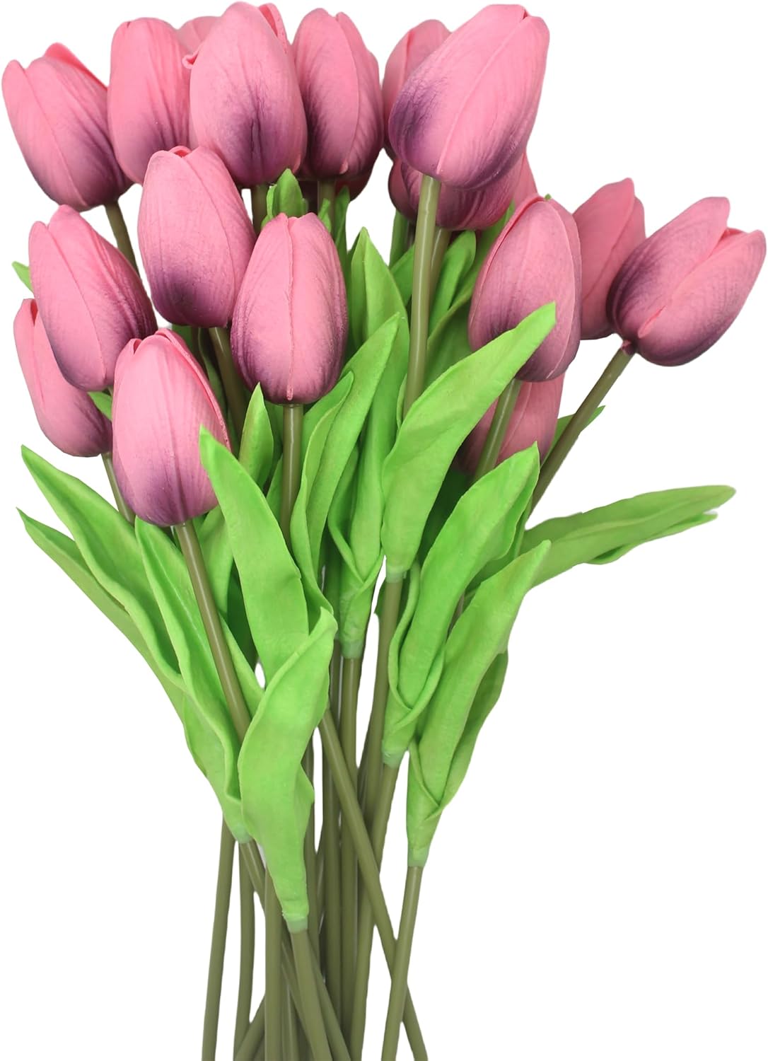 10-Heads Artificial Flowers PU Mini Real Touch Tulip Bouquets for Home Wedding Party Centerpiece Decoration (Coral) | 13.38 Inch,Real Touch PU Faux Floral,Mini Artificial Flowers for Home Decor Wedding Centerpiece Party Table Arrangment