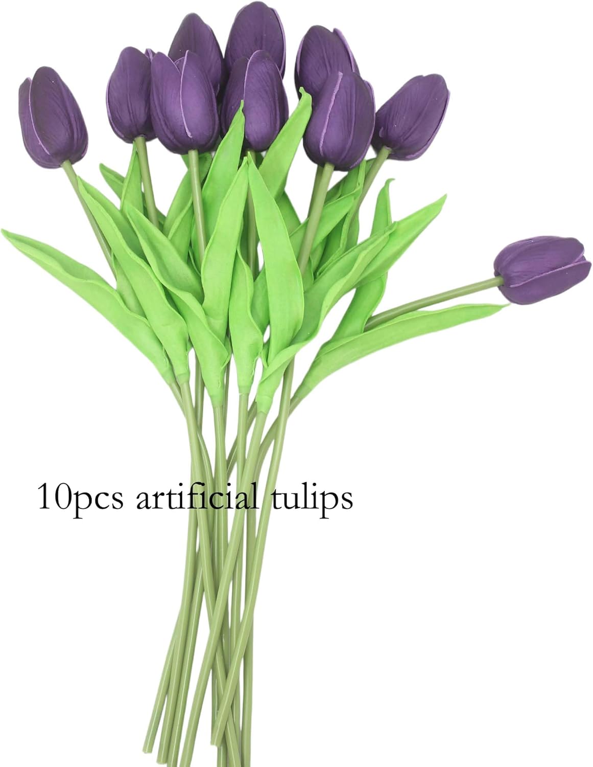 10-Heads Artificial Flowers PU Mini Real Touch Tulip Bouquets for Home Wedding Party Centerpiece Decoration (Coral) | 13.38 Inch,Real Touch PU Faux Floral,Mini Artificial Flowers for Home Decor Wedding Centerpiece Party Table Arrangment
