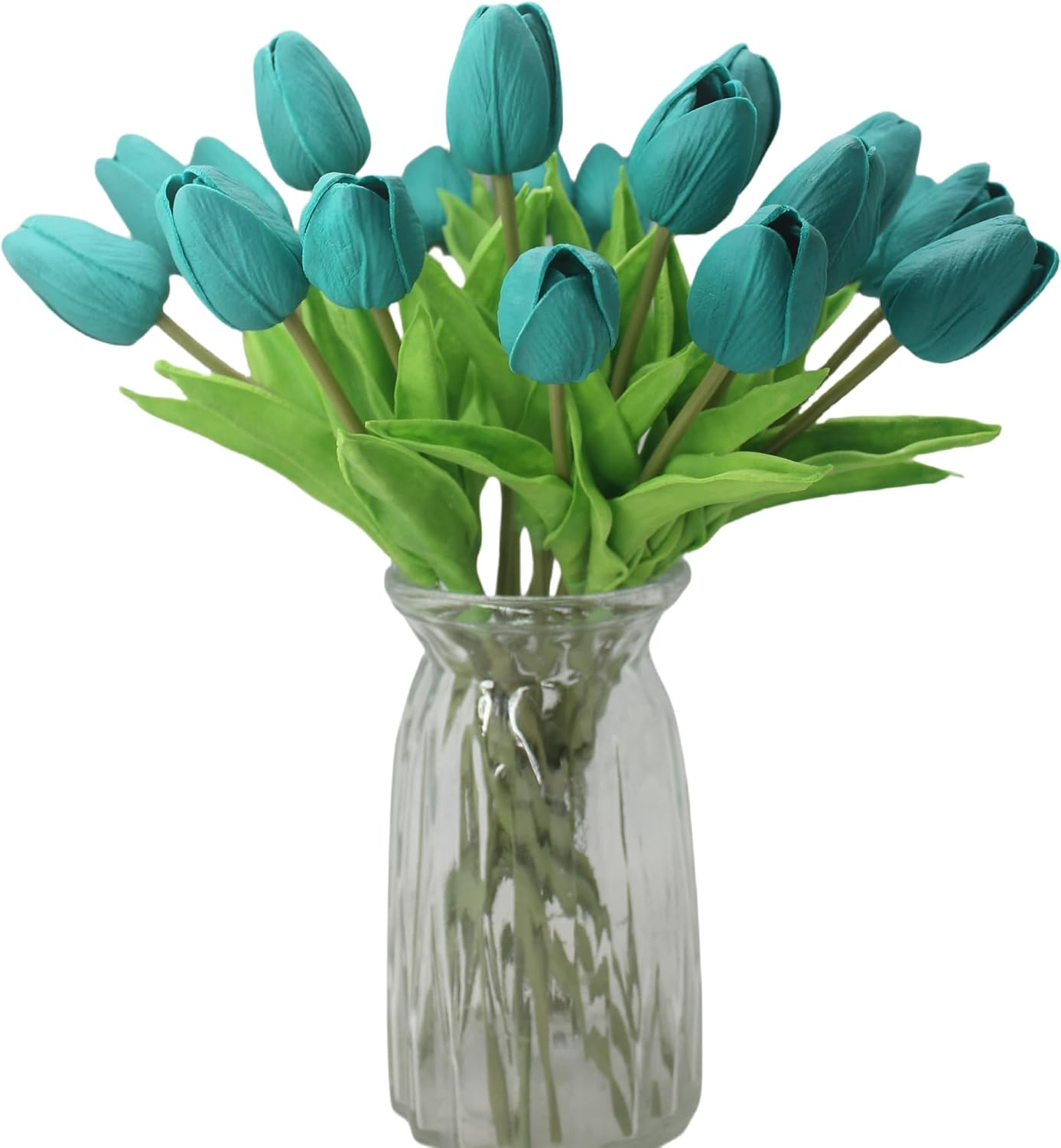 10-Heads Artificial Flowers PU Mini Real Touch Tulip Bouquets for Home Wedding Party Centerpiece Decoration (Coral) | 13.38 Inch,Real Touch PU Faux Floral,Mini Artificial Flowers for Home Decor Wedding Centerpiece Party Table Arrangment