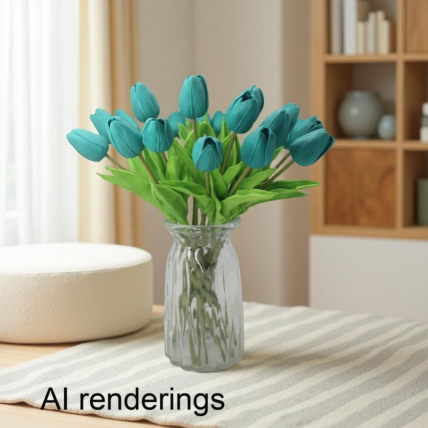 10-Heads Artificial Flowers PU Mini Real Touch Tulip Bouquets for Home Wedding Party Centerpiece Decoration (Coral) | 13.38 Inch,Real Touch PU Faux Floral,Mini Artificial Flowers for Home Decor Wedding Centerpiece Party Table Arrangment
