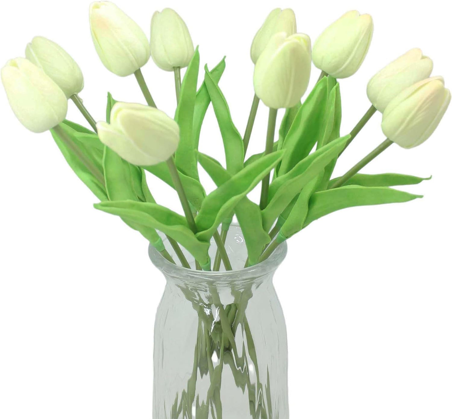 10-Heads Artificial Flowers PU Mini Real Touch Tulip Bouquets for Home Wedding Party Centerpiece Decoration (Coral) | 13.38 Inch,Real Touch PU Faux Floral,Mini Artificial Flowers for Home Decor Wedding Centerpiece Party Table Arrangment