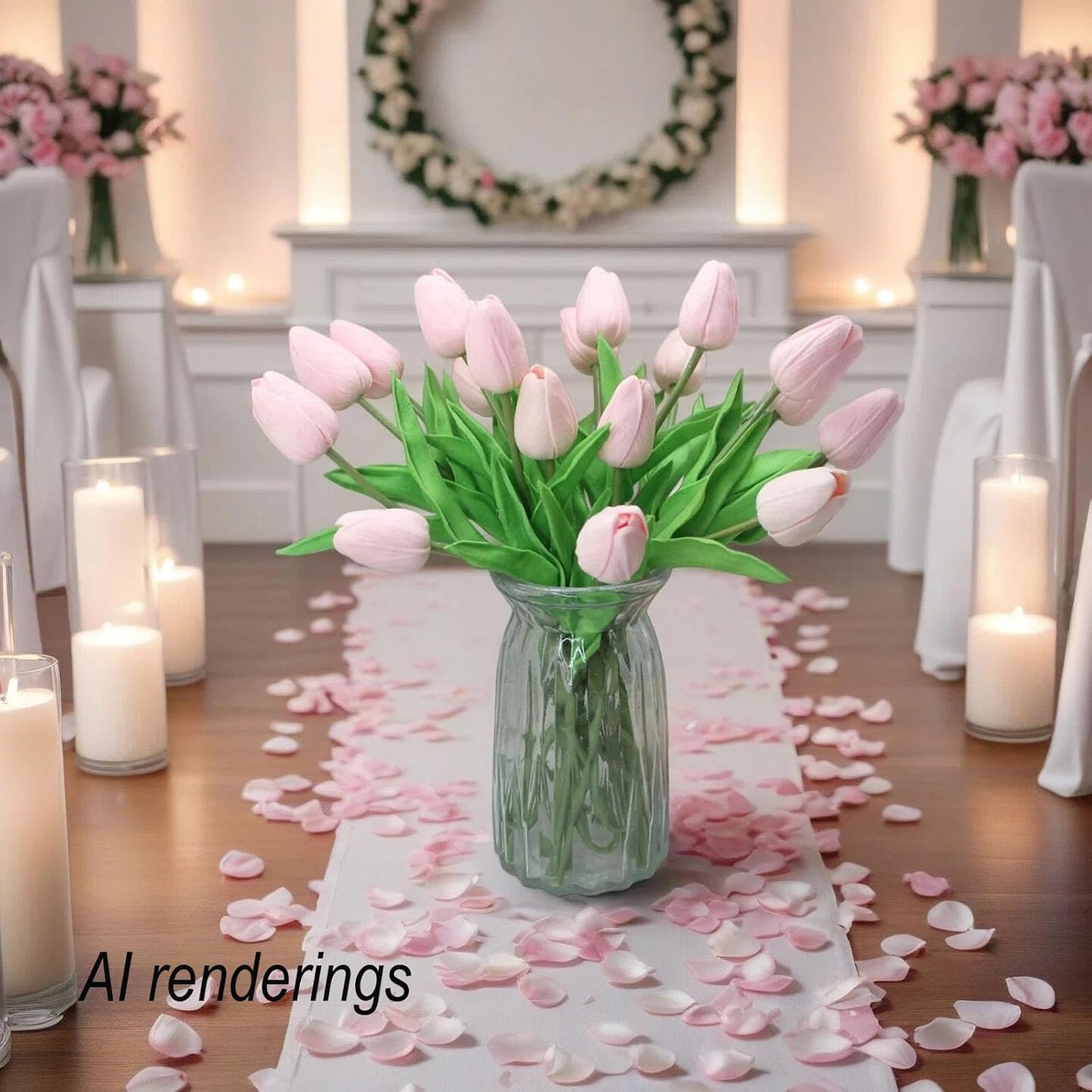 10-Heads Artificial Flowers PU Mini Real Touch Tulip Bouquets for Home Wedding Party Centerpiece Decoration (Coral) | 13.38 Inch,Real Touch PU Faux Floral,Mini Artificial Flowers for Home Decor Wedding Centerpiece Party Table Arrangment