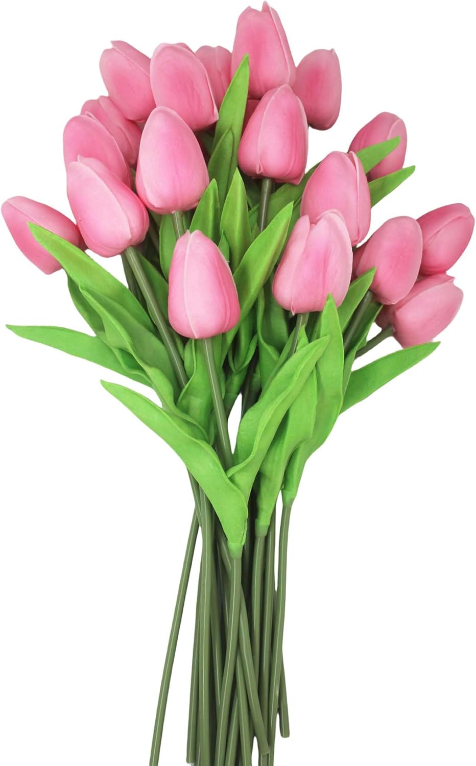 10-Heads Artificial Flowers PU Mini Real Touch Tulip Bouquets for Home Wedding Party Centerpiece Decoration (Coral) | 13.38 Inch,Real Touch PU Faux Floral,Mini Artificial Flowers for Home Decor Wedding Centerpiece Party Table Arrangment