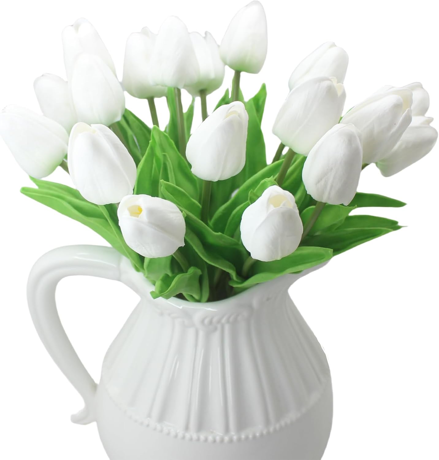 10-Heads Artificial Flowers PU Mini Real Touch Tulip Bouquets for Home Wedding Party Centerpiece Decoration (Coral) | 13.38 Inch,Real Touch PU Faux Floral,Mini Artificial Flowers for Home Decor Wedding Centerpiece Party Table Arrangment