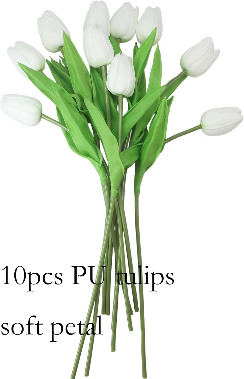10-Heads Artificial Flowers PU Mini Real Touch Tulip Bouquets for Home Wedding Party Centerpiece Decoration (Coral) | 13.38 Inch,Real Touch PU Faux Floral,Mini Artificial Flowers for Home Decor Wedding Centerpiece Party Table Arrangment