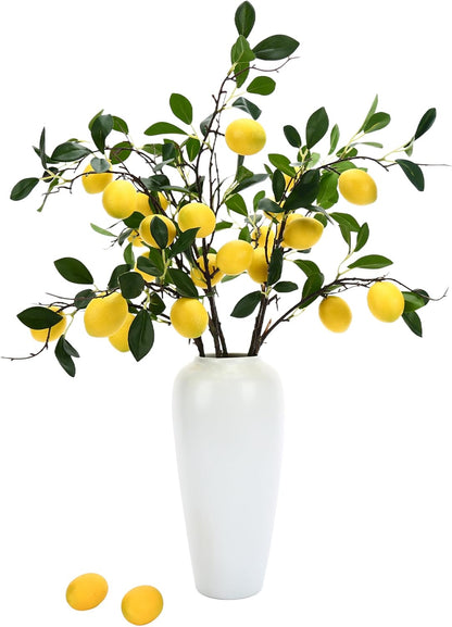 5pcs Artificial Lemon Fruit, 24 Inch | Lifelike Indoor Plants, Lemon Tree Artificial, For Decoration, Outdoor Artificial Plants, For Homes, Offices, Festivals