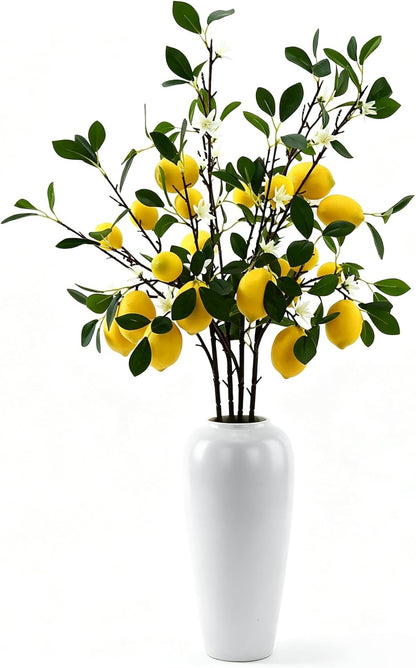 5pcs Artificial Lemon Fruit, 24 Inch | Lifelike Indoor Plants, Lemon Tree Artificial, For Decoration, Outdoor Artificial Plants, For Homes, Offices, Festivals