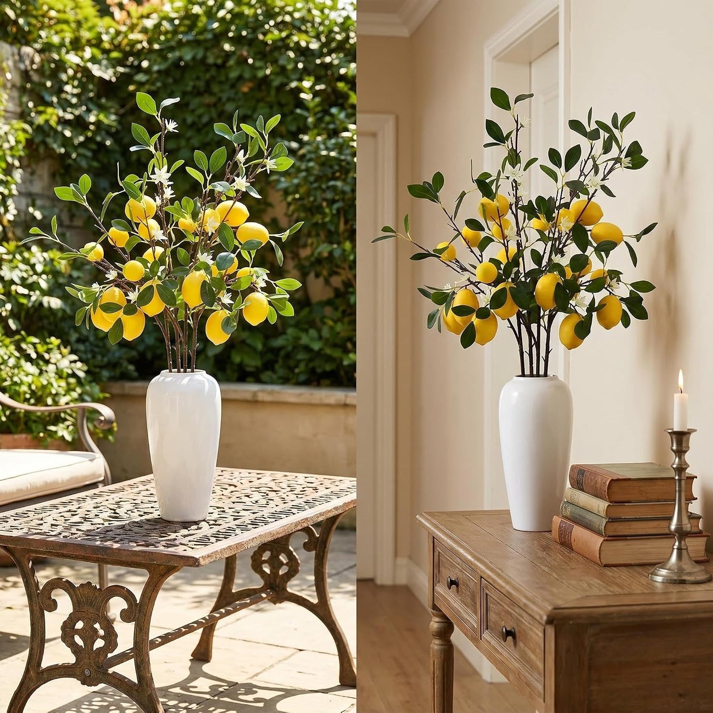 5pcs Artificial Lemon Fruit, 24 Inch | Lifelike Indoor Plants, Lemon Tree Artificial, For Decoration, Outdoor Artificial Plants, For Homes, Offices, Festivals