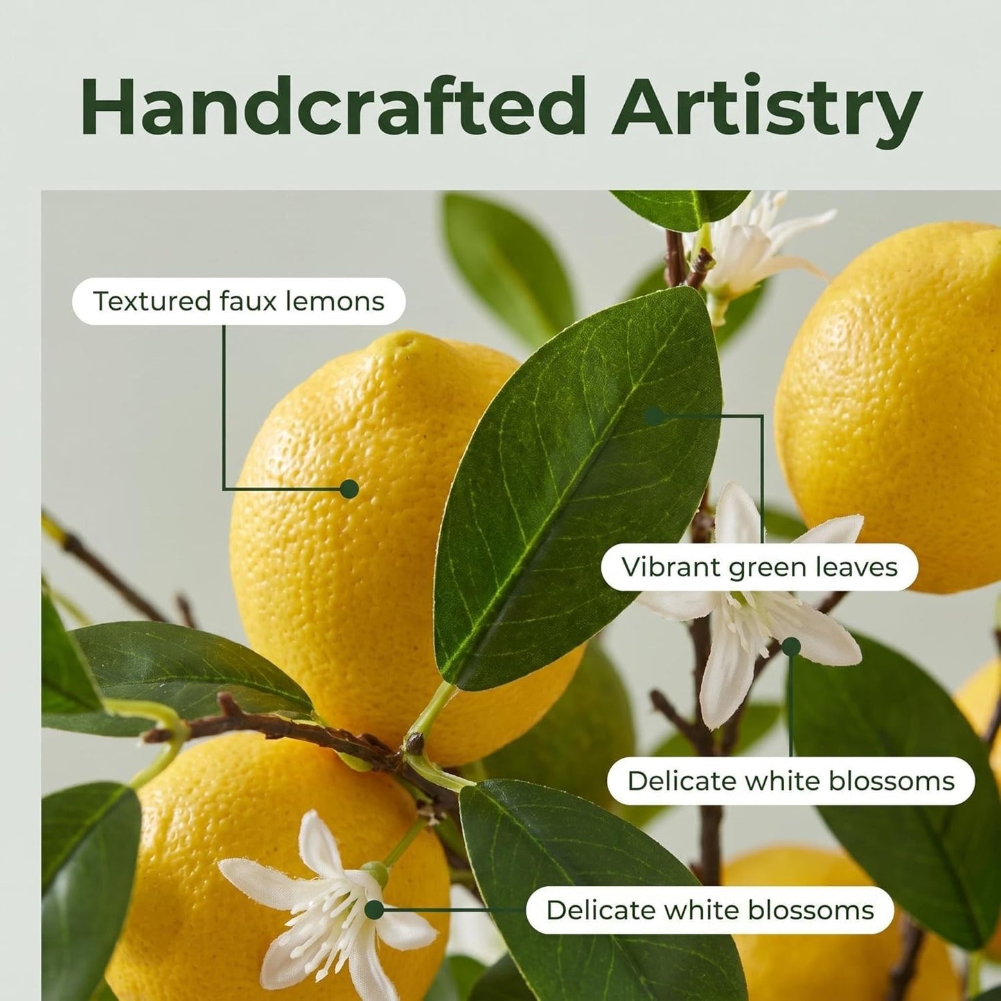5pcs Artificial Lemon Fruit, 24 Inch | Lifelike Indoor Plants, Lemon Tree Artificial, For Decoration, Outdoor Artificial Plants, For Homes, Offices, Festivals