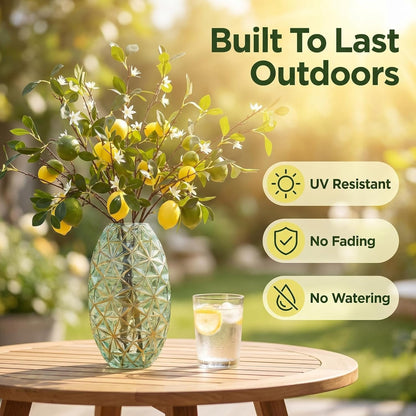 5pcs Artificial Lemon Fruit, 24 Inch | Lifelike Indoor Plants, Lemon Tree Artificial, For Decoration, Outdoor Artificial Plants, For Homes, Offices, Festivals