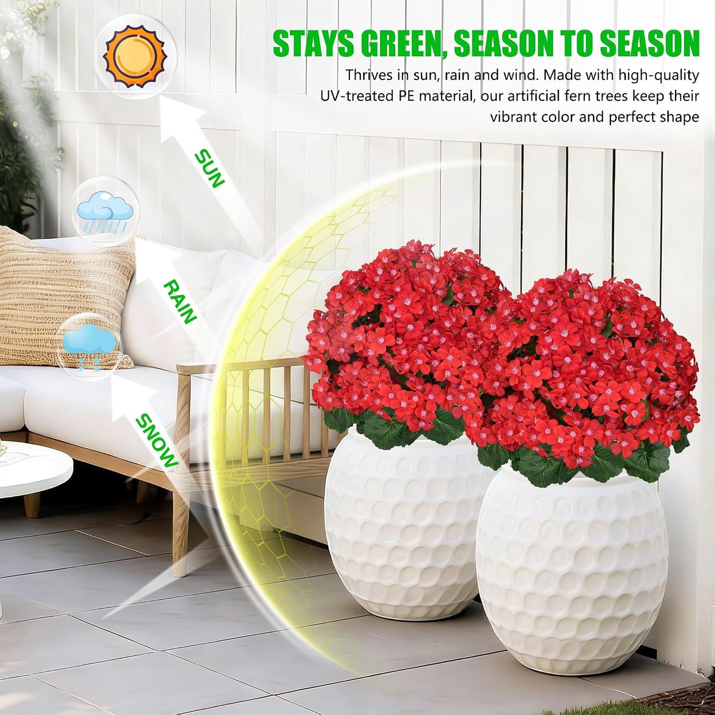 Yangrass Artificial Topiary Pink Flowers for Outdoors, Fake Bushes Topiary Ball Trees Set of 2 with Ground Spikes, Lifelike UV Resistant Faux Plants for Front Porch Garden Patio Decor