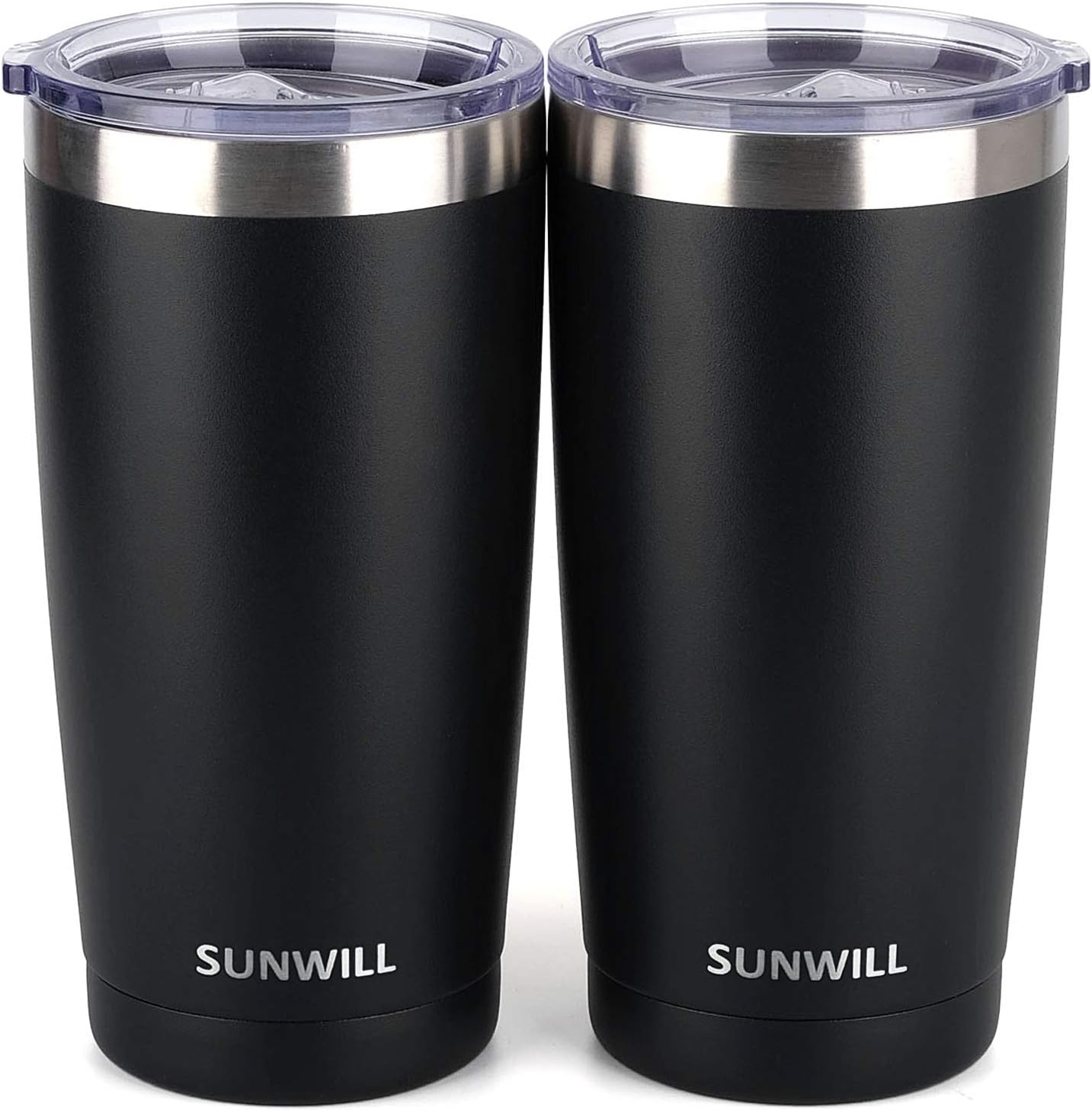 Travel Coffee Tumbler 20 oz, Insulated Mug with Lid, Stainless Steel Cup for Hot and Cold Drinks, Powder Coated Yellow