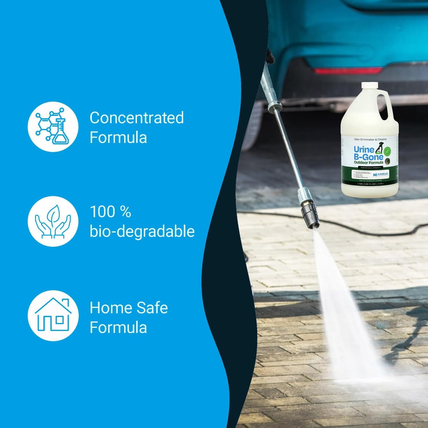OD Professional Pet Urine Enzyme Cleaner, Pet Yard Odor Eliminator for Artificial Grass, Concrete & More, 1 Gallon