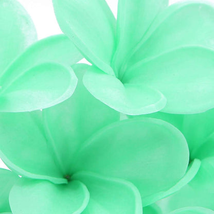 Bunch of 10 PU Real Touch Lifelike Artificial Plumeria Frangipani Flower Bouquets Fake Wedding Cake Home Party Decoration (White)