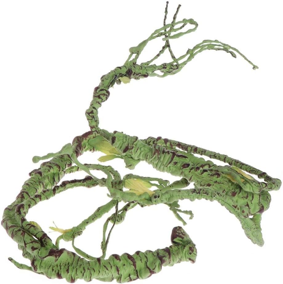Flexible Bend-A-Branch Jungle Vines Pet Habitat Decor Reptile Plants Terrarium for Lizard, Frogs, Snakes and More Reptiles Climbing (Fat: 43.31 x 0.79 Inch)