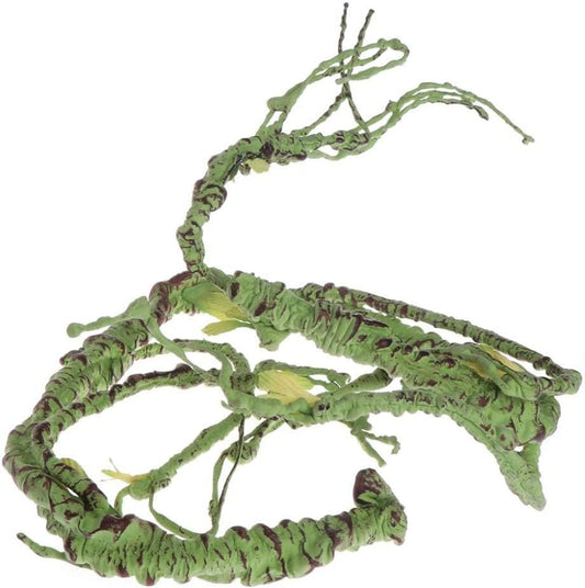 Flexible Bend-A-Branch Jungle Vines Pet Habitat Decor Reptile Plants Terrarium for Lizard, Frogs, Snakes and More Reptiles Climbing (Fat: 43.31 x 0.79 Inch)