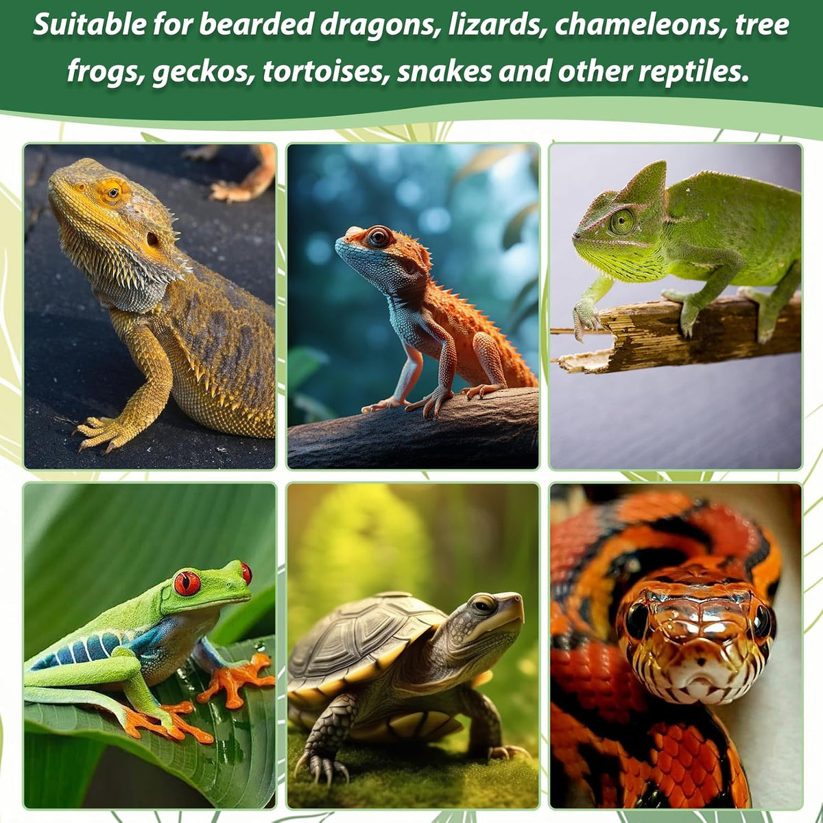 Flexible Bend-A-Branch Jungle Vines Pet Habitat Decor Reptile Plants Terrarium for Lizard, Frogs, Snakes and More Reptiles Climbing (Fat: 43.31 x 0.79 Inch)