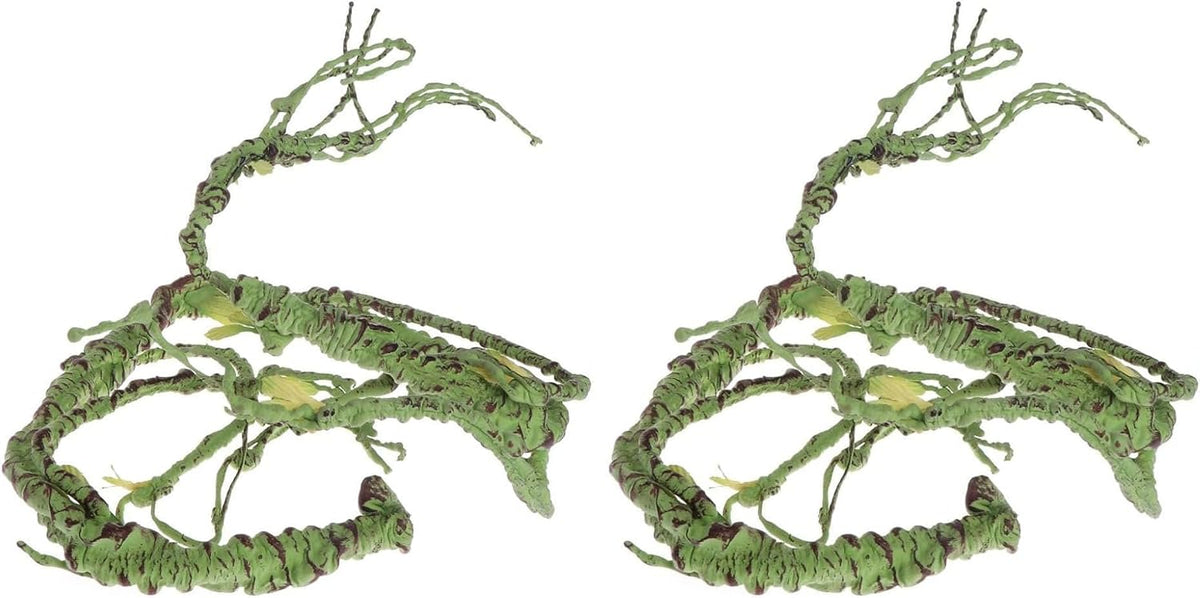 Flexible Bend-A-Branch Jungle Vines Pet Habitat Decor Reptile Plants Terrarium for Lizard, Frogs, Snakes and More Reptiles Climbing (Fat: 43.31 x 0.79 Inch)