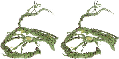 Flexible Bend-A-Branch Jungle Vines Pet Habitat Decor Reptile Plants Terrarium for Lizard, Frogs, Snakes and More Reptiles Climbing (Fat: 43.31 x 0.79 Inch)