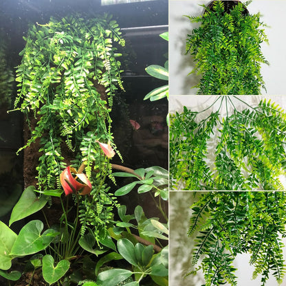Flexible Bend-A-Branch Jungle Vines Pet Habitat Decor Reptile Plants Terrarium for Lizard, Frogs, Snakes and More Reptiles Climbing (Fat: 43.31 x 0.79 Inch)