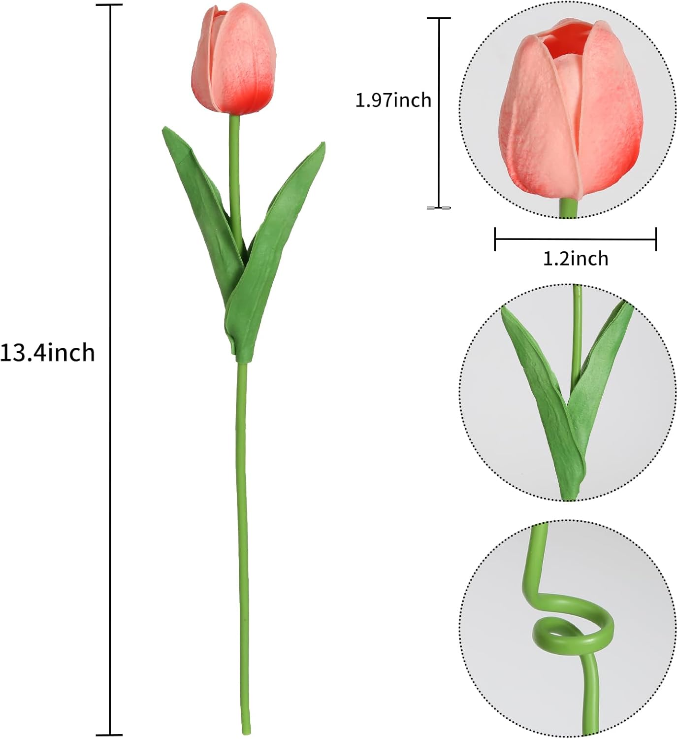 Real Touch Purple Tulips 24PCS Artificial Flowers for Decoraion Fake Tulips Purple Flowers Floral Arrangements Faux Tulip Decor for Table Home Decor Baby Shower Centerpieces