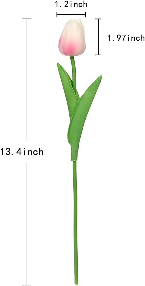 Real Touch Purple Tulips 24PCS Artificial Flowers for Decoraion Fake Tulips Purple Flowers Floral Arrangements Faux Tulip Decor for Table Home Decor Baby Shower Centerpieces
