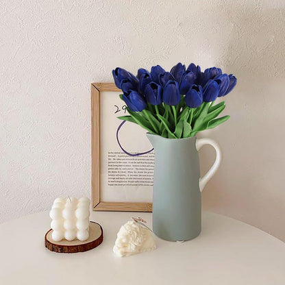 Real Touch Purple Tulips 24PCS Artificial Flowers for Decoraion Fake Tulips Purple Flowers Floral Arrangements Faux Tulip Decor for Table Home Decor Baby Shower Centerpieces