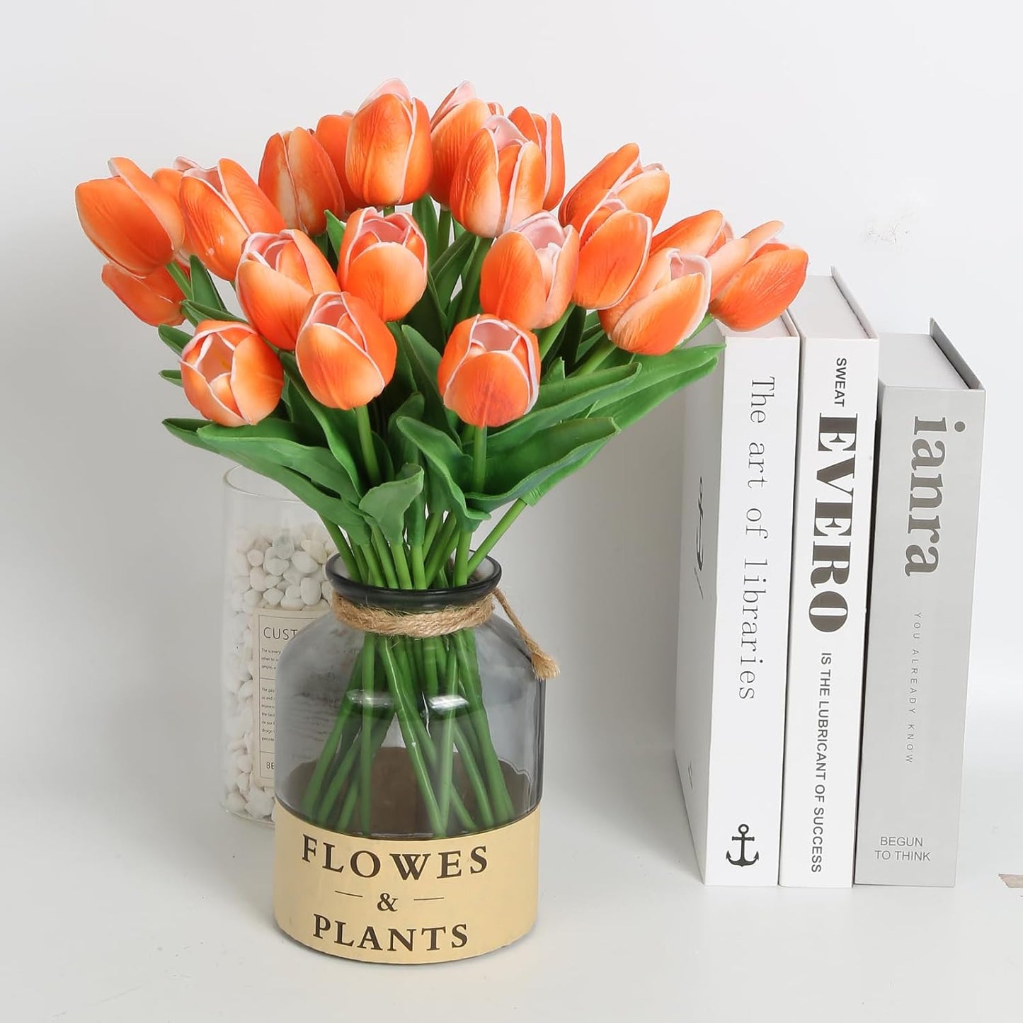 Real Touch Purple Tulips 24PCS Artificial Flowers for Decoraion Fake Tulips Purple Flowers Floral Arrangements Faux Tulip Decor for Table Home Decor Baby Shower Centerpieces