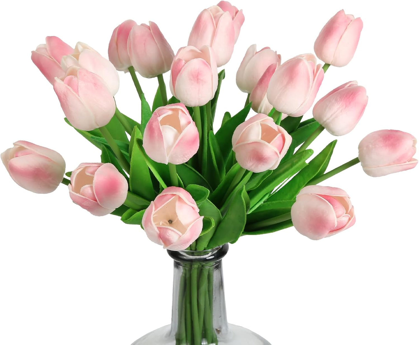 Real Touch Purple Tulips 24PCS Artificial Flowers for Decoraion Fake Tulips Purple Flowers Floral Arrangements Faux Tulip Decor for Table Home Decor Baby Shower Centerpieces