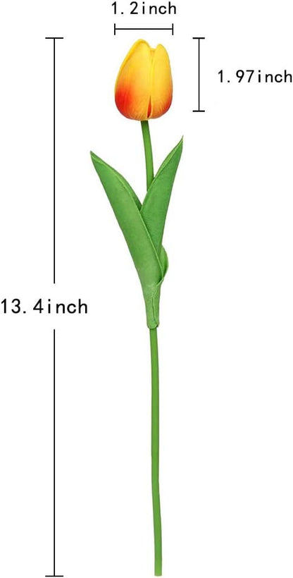 Real Touch Purple Tulips 24PCS Artificial Flowers for Decoraion Fake Tulips Purple Flowers Floral Arrangements Faux Tulip Decor for Table Home Decor Baby Shower Centerpieces
