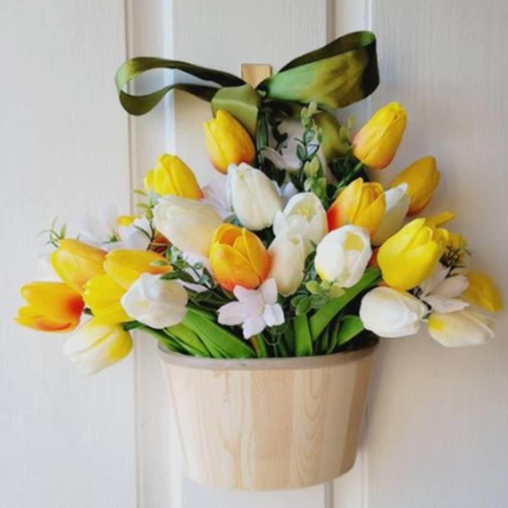 Real Touch Purple Tulips 24PCS Artificial Flowers for Decoraion Fake Tulips Purple Flowers Floral Arrangements Faux Tulip Decor for Table Home Decor Baby Shower Centerpieces