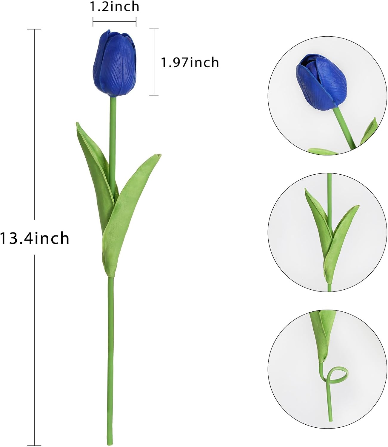 Real Touch Purple Tulips 24PCS Artificial Flowers for Decoraion Fake Tulips Purple Flowers Floral Arrangements Faux Tulip Decor for Table Home Decor Baby Shower Centerpieces