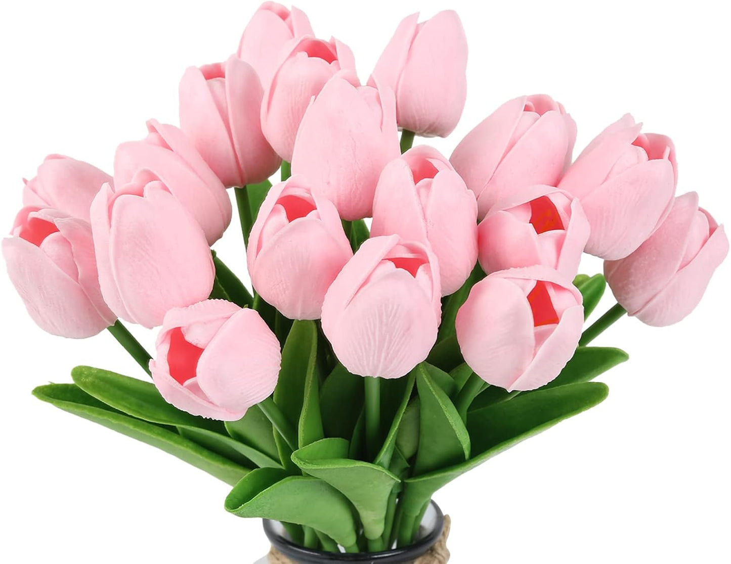 Real Touch Purple Tulips 24PCS Artificial Flowers for Decoraion Fake Tulips Purple Flowers Floral Arrangements Faux Tulip Decor for Table Home Decor Baby Shower Centerpieces