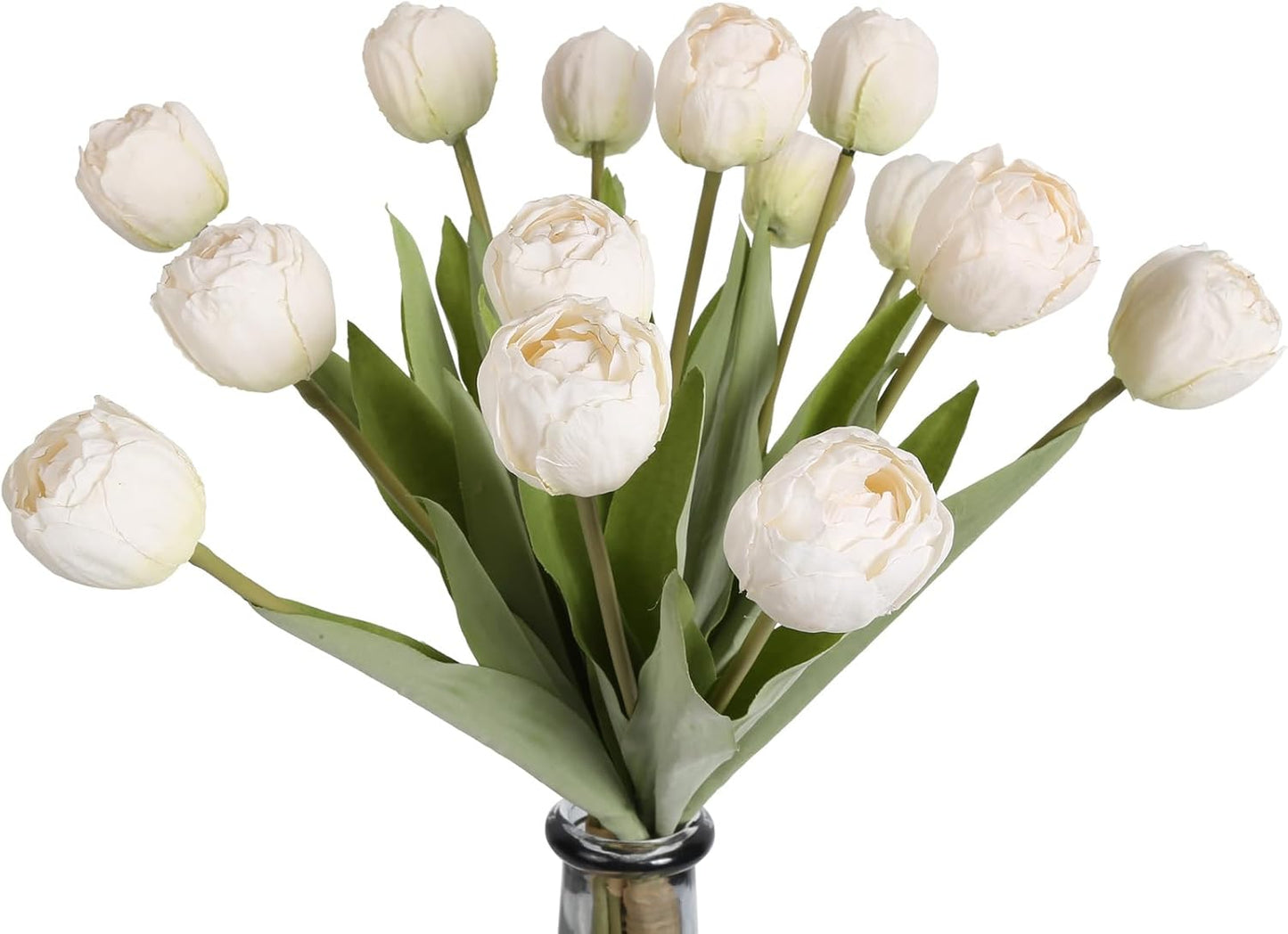 Real Touch Purple Tulips 24PCS Artificial Flowers for Decoraion Fake Tulips Purple Flowers Floral Arrangements Faux Tulip Decor for Table Home Decor Baby Shower Centerpieces