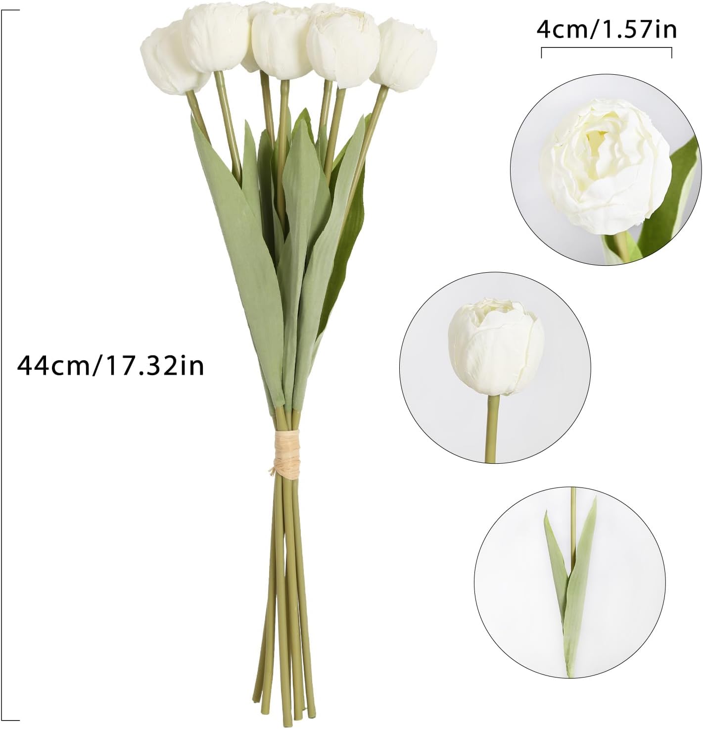 Real Touch Purple Tulips 24PCS Artificial Flowers for Decoraion Fake Tulips Purple Flowers Floral Arrangements Faux Tulip Decor for Table Home Decor Baby Shower Centerpieces