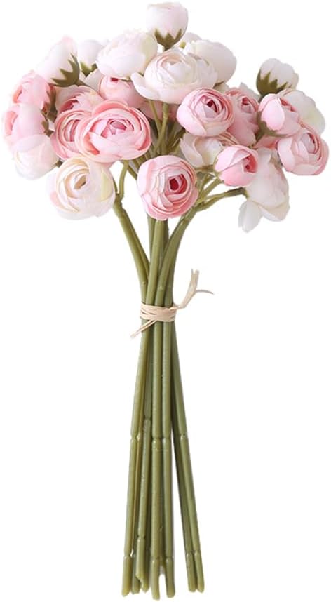 Simulated Camellia Bouquet Pink Artificial Flowers for Wedding Holding Flower Valentine S Day Centerpieces Home Flower Ornament Faux Floral Arrangement 11.81 X 5.90 X 3.93 in
