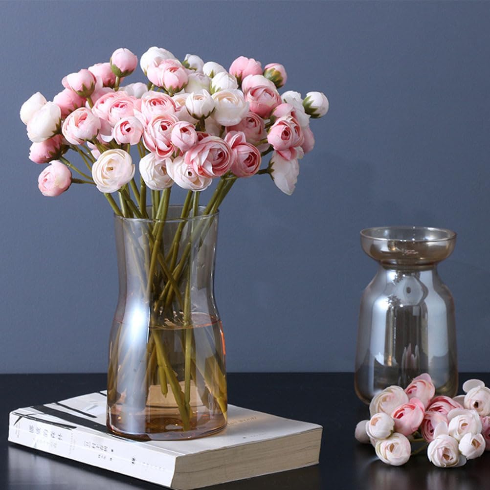 Simulated Camellia Bouquet Pink Artificial Flowers for Wedding Holding Flower Valentine S Day Centerpieces Home Flower Ornament Faux Floral Arrangement 11.81 X 5.90 X 3.93 in