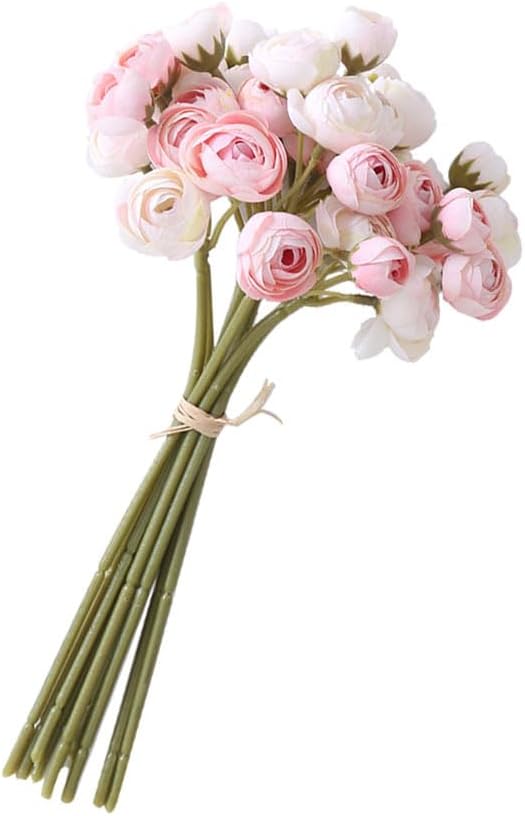 Simulated Camellia Bouquet Pink Artificial Flowers for Wedding Holding Flower Valentine S Day Centerpieces Home Flower Ornament Faux Floral Arrangement 11.81 X 5.90 X 3.93 in
