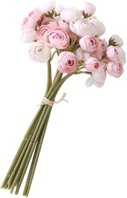 Simulated Camellia Bouquet Pink Artificial Flowers for Wedding Holding Flower Valentine S Day Centerpieces Home Flower Ornament Faux Floral Arrangement 11.81 X 5.90 X 3.93 in