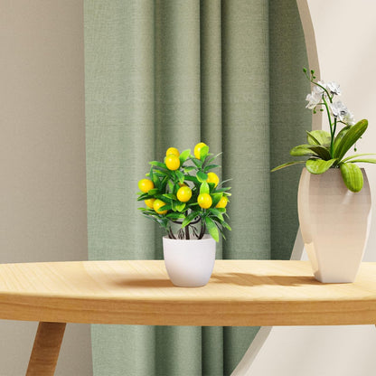 Artificial Lemon Tree Bonsai Faux Lemon Tree Potted Plant Small Fake Plant for Home Office Desk Tabletop Decor Kitchen Hotel Restaurant Cafe 9.44 X 7.48 X 7.48 in