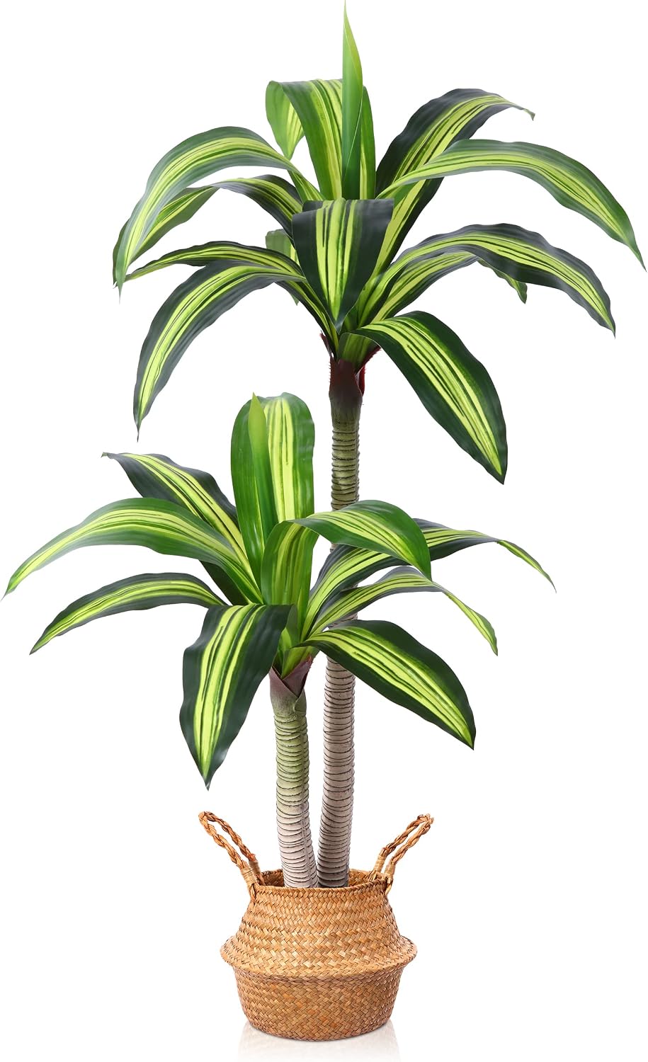 5 Ft Artificial Dracaena Tree，Faux Plants Indoor with Basket
