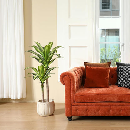 5 Ft Artificial Dracaena Tree，Faux Plants Indoor with Basket