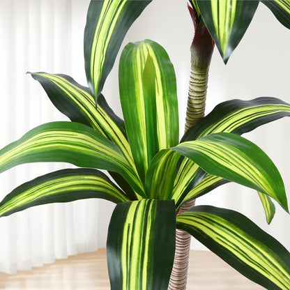 5 Ft Artificial Dracaena Tree，Faux Plants Indoor with Basket