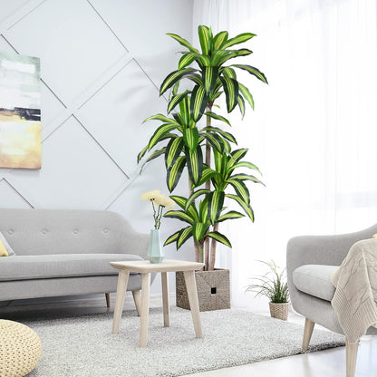 5 Ft Artificial Dracaena Tree，Faux Plants Indoor with Basket