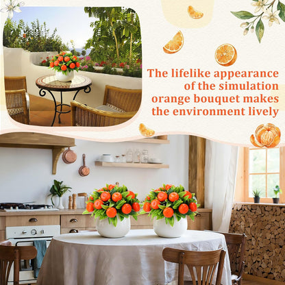 2 Pack Artificial Peach Potted Plants 21.65 Inches Fake Peach Tree Simulation Realistic Fruit Plant with Pot Faux Tree Indoor Decoration for Home Office Living Room Table Desk