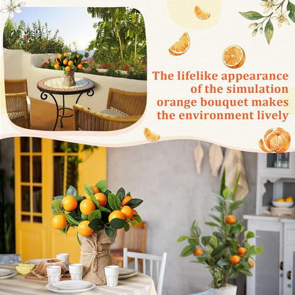 2 Pack Artificial Peach Potted Plants 21.65 Inches Fake Peach Tree Simulation Realistic Fruit Plant with Pot Faux Tree Indoor Decoration for Home Office Living Room Table Desk