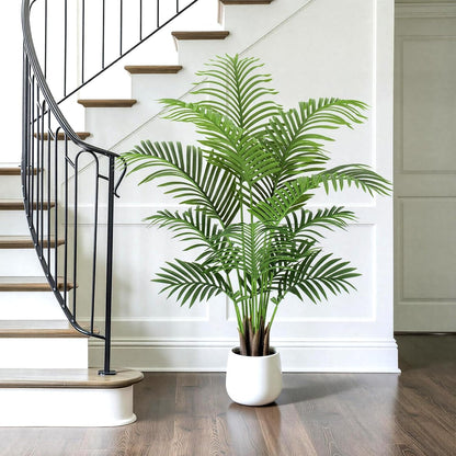 9ft Artificial Phoenix Palm Tree Tall Artificial Palm Trees with 21 Adjustable Leaves,Faux Phoenix Palm Plants for Outside Patio Pool Home Office Living Room Yard (2Pcs, 9ft)