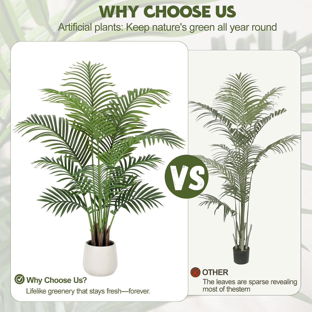 9ft Artificial Phoenix Palm Tree Tall Artificial Palm Trees with 21 Adjustable Leaves,Faux Phoenix Palm Plants for Outside Patio Pool Home Office Living Room Yard (2Pcs, 9ft)