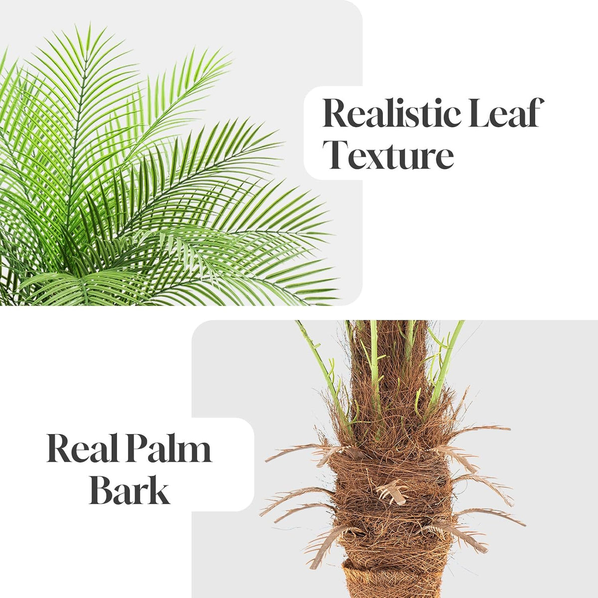 9ft Artificial Phoenix Palm Tree Tall Artificial Palm Trees with 21 Adjustable Leaves,Faux Phoenix Palm Plants for Outside Patio Pool Home Office Living Room Yard (2Pcs, 9ft)