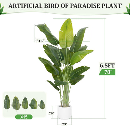 9ft Artificial Phoenix Palm Tree Tall Artificial Palm Trees with 21 Adjustable Leaves,Faux Phoenix Palm Plants for Outside Patio Pool Home Office Living Room Yard (2Pcs, 9ft)